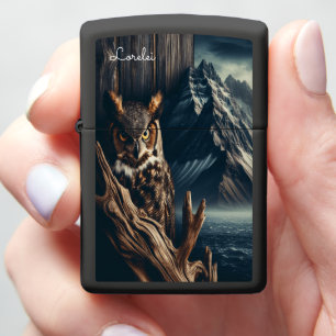 Great Horned Owl Feathered Mystery The Night's Zippo Lighter