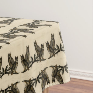 Great Horned Owl from Audubon's Birds of America Tablecloth