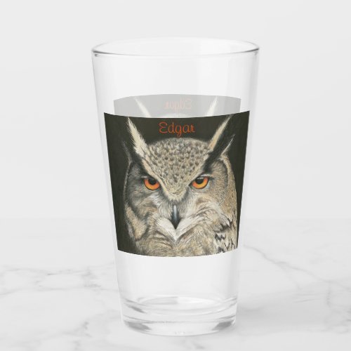 Great Horned Owl Glass