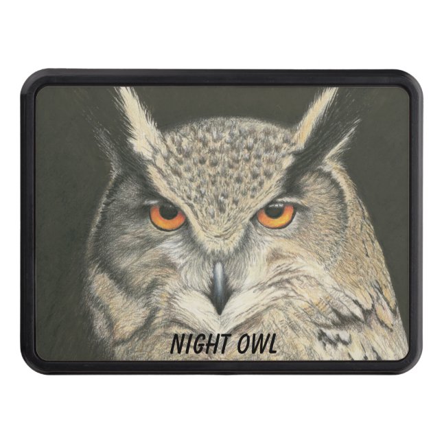 Great Horned Owl Hitch Cover (Front)