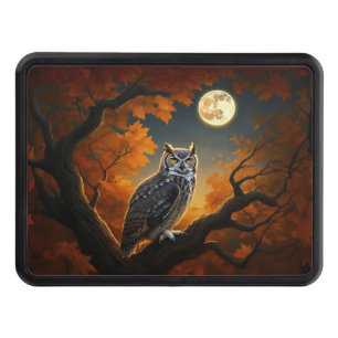 Great Horned Owl in Autumn Hitch Cover