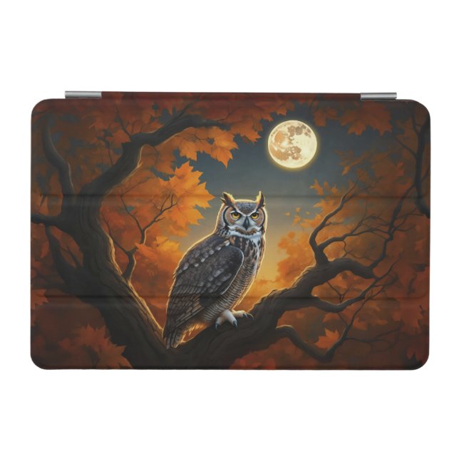 Great Horned Owl in Autumn iPad Mini Cover (Horizontal)
