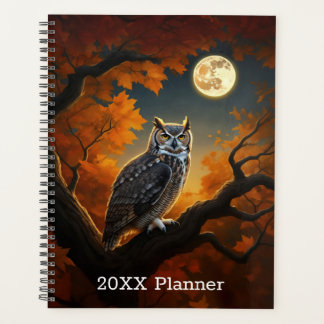 Great Horned Owl in Autumn Planner