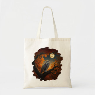 Great Horned Owl in Autumn Tote Bag