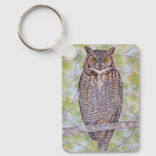 Great Horned Owl Keychain