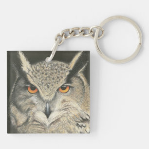 Great Horned Owl Keychain