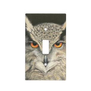 Great Horned Owl Light Switch Cover