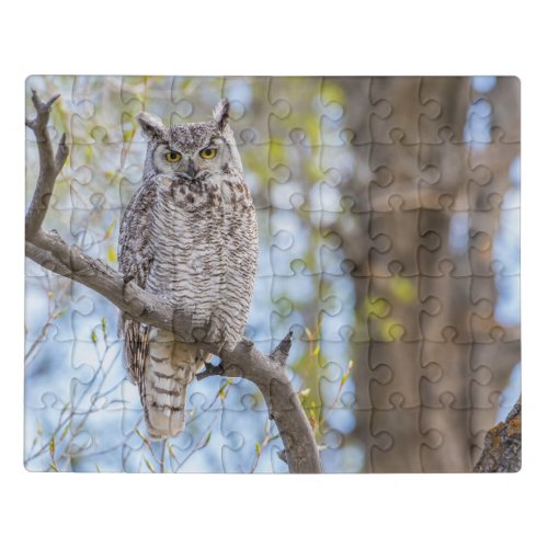 Great Horned Owl  Lincoln County Wyoming Jigsaw Puzzle