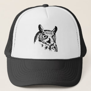 Great Horned Owl Logo Trucker Hat