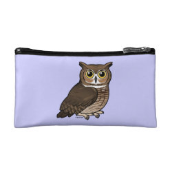 Great Horned Owl Small Cosmetic Bag