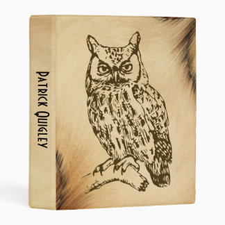 Great Horned Owl Personalized Mini Binder