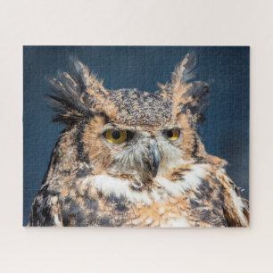 Great Horned Owl Portrait Jigsaw Puzzle