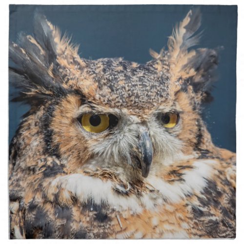 Great Horned Owl Portrait Napkin