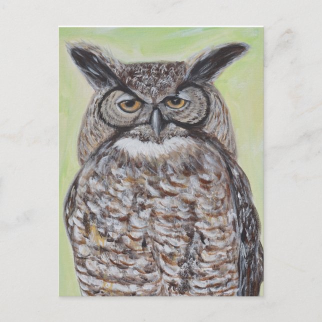 Great Horned Owl Postcard (Front)