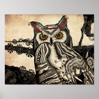 Great Horned Owl Poster