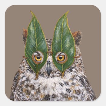 Great Horned Owl Stickers by vickisawyer at Zazzle