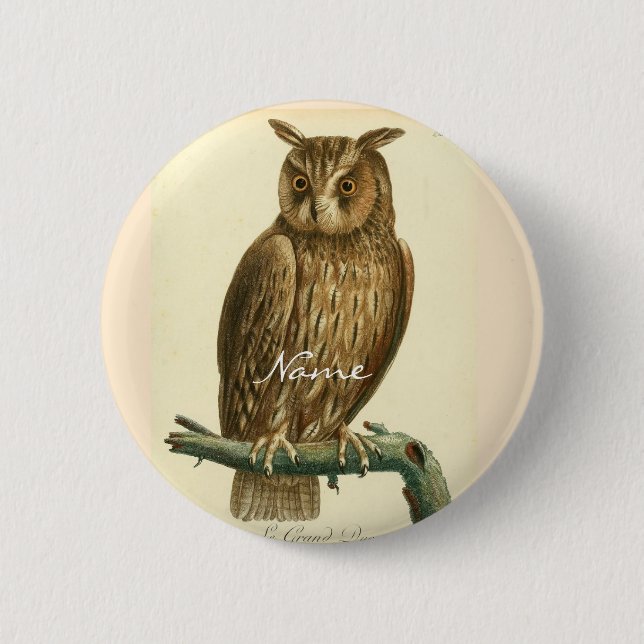 Great Horned Owl Thunder_Cove Button (Front)