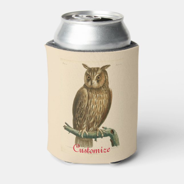 Great Horned Owl Thunder_Cove Can Cooler (Can Back)