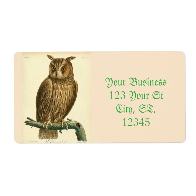 Great Horned Owl Thunder_Cove Label (Front)
