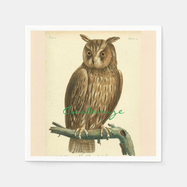 Great Horned Owl Thunder_Cove Napkins (Front)
