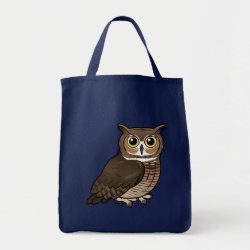 Great Horned Owl Grocery Tote