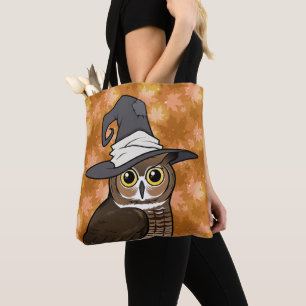 Great Horned Owl Witch! Tote Bag