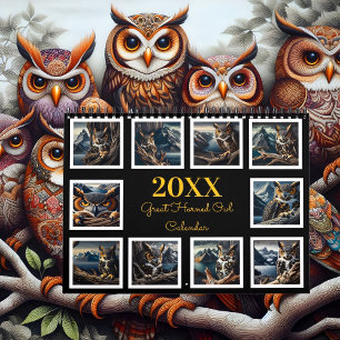 Great Horned Owl Year of the Owl Visions 20XX Calendar