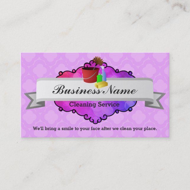 Great House cleaning business cards (Front)