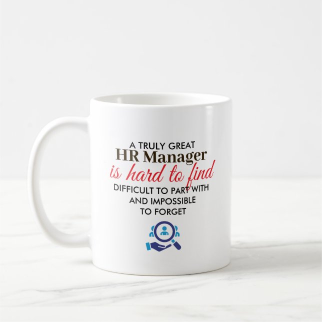 Great HR Manager Personalized Name Gift Coffee Mug (Left)