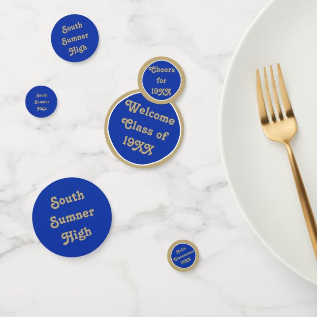 GREAT idea! Class Reunion table confetti (Group)