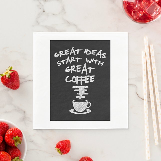 Great Ideas Start With Great Coffee Napkins (Creator Uploaded)