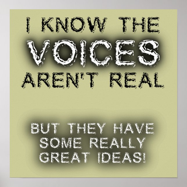 Great Ideas Voices Poster Print Sign Humor (Front)