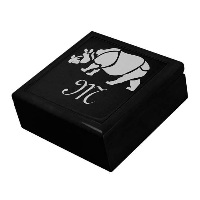 Great Indian Rhinoceros The Unicorn Rhino Monogram Gift Box (Side)
