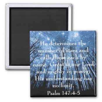 Great Is Our Lord Bible Verse Psalms Magnet by LPFedorchak at Zazzle