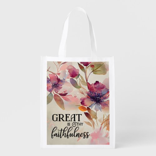 Great is Thy Faithfulness Beloved Hymn Grocery Bag