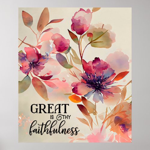Great is Thy Faithfulness Beloved Hymn Poster
