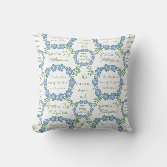 Great is Thy Faithfulness Throw Pillow (Front)