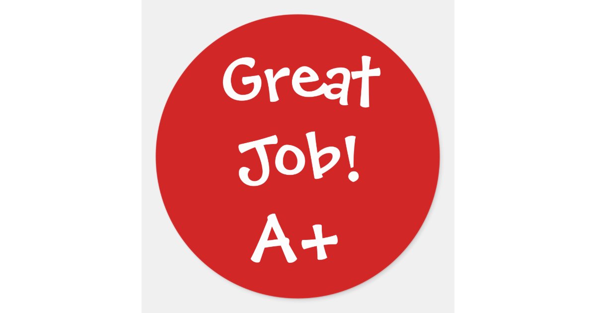 Great job stars employee recognition stickers, Zazzle