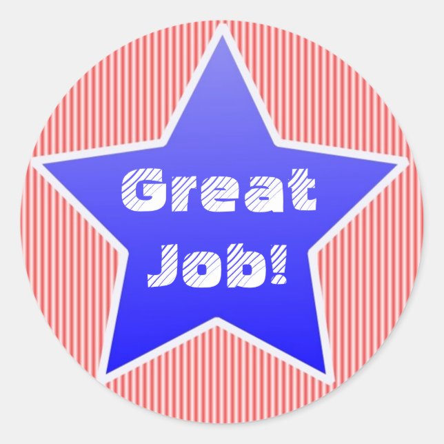 Great Job! Award Stickers (Front)