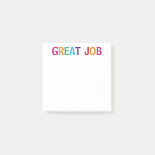 Great Job Bright Post-it Notes