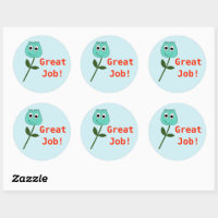 Great job stars employee recognition stickers, Zazzle