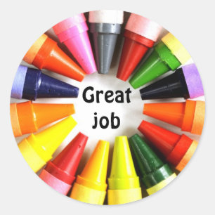 great job classic round sticker