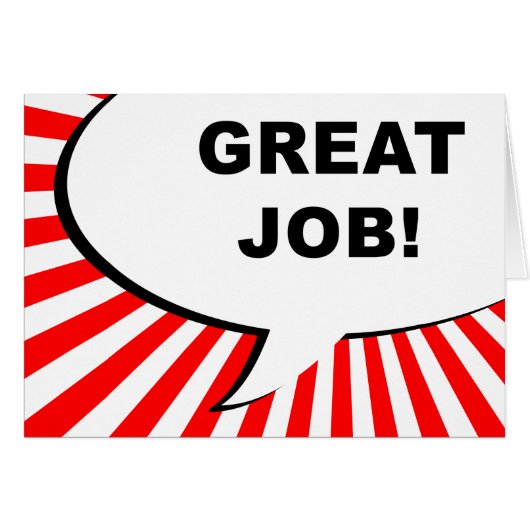 great job! comic bubble (Front Horizontal)