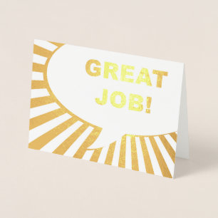 great job comic bubble gold foil foil card