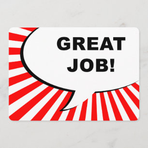 great job! comic bubble invitation