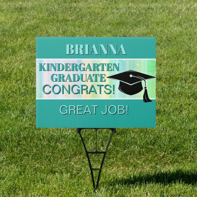Great Job! Congrats Kindergarten grad Sign (Insitu)