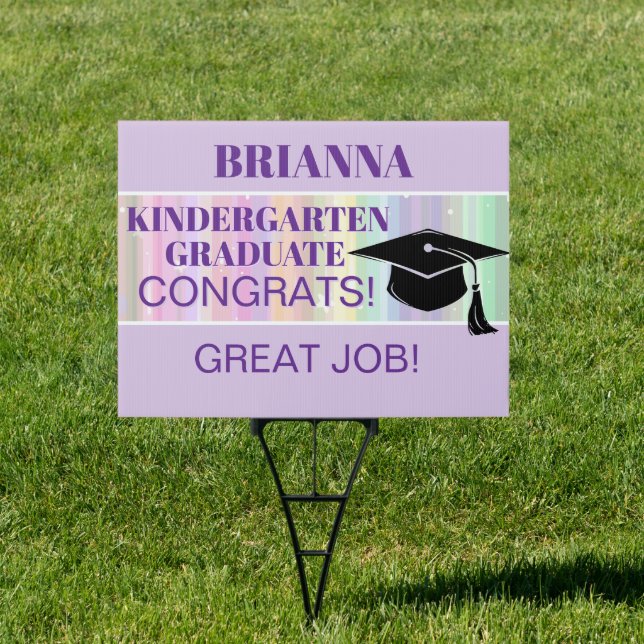 Great Job! Congrats Kindergarten grad Sign (Insitu)