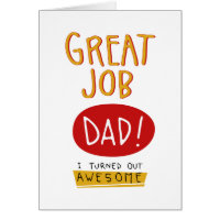 Great Job Dad Funny Fathers Day Card