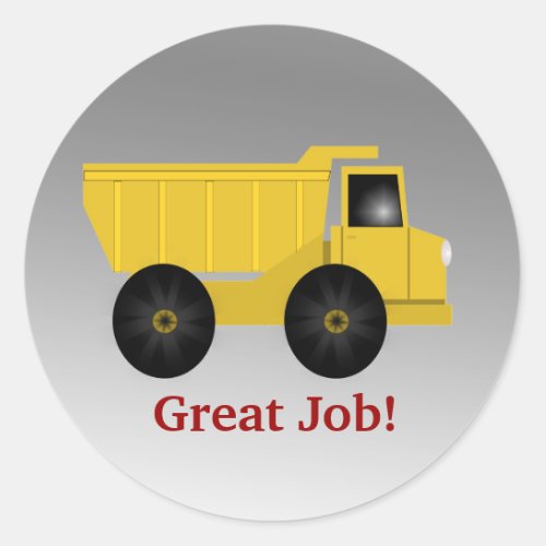 Great Job Dump Truck Stickers _ Personalize It