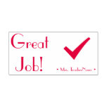 [ Thumbnail: "Great Job!" + Educator Name Rubber Stamp ]